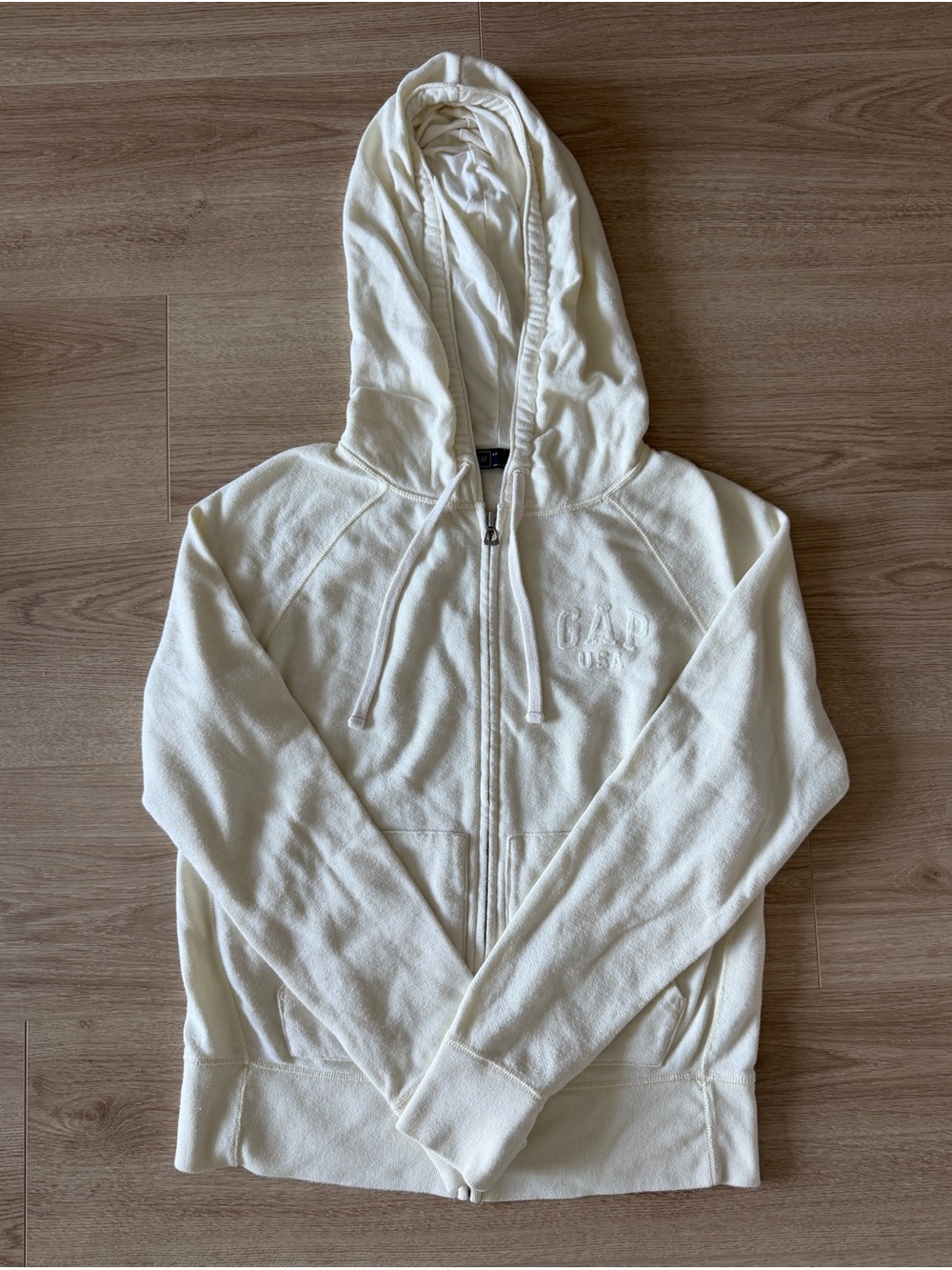 GAP Butter Yellow Full-Zip Hooded Sweatshirt